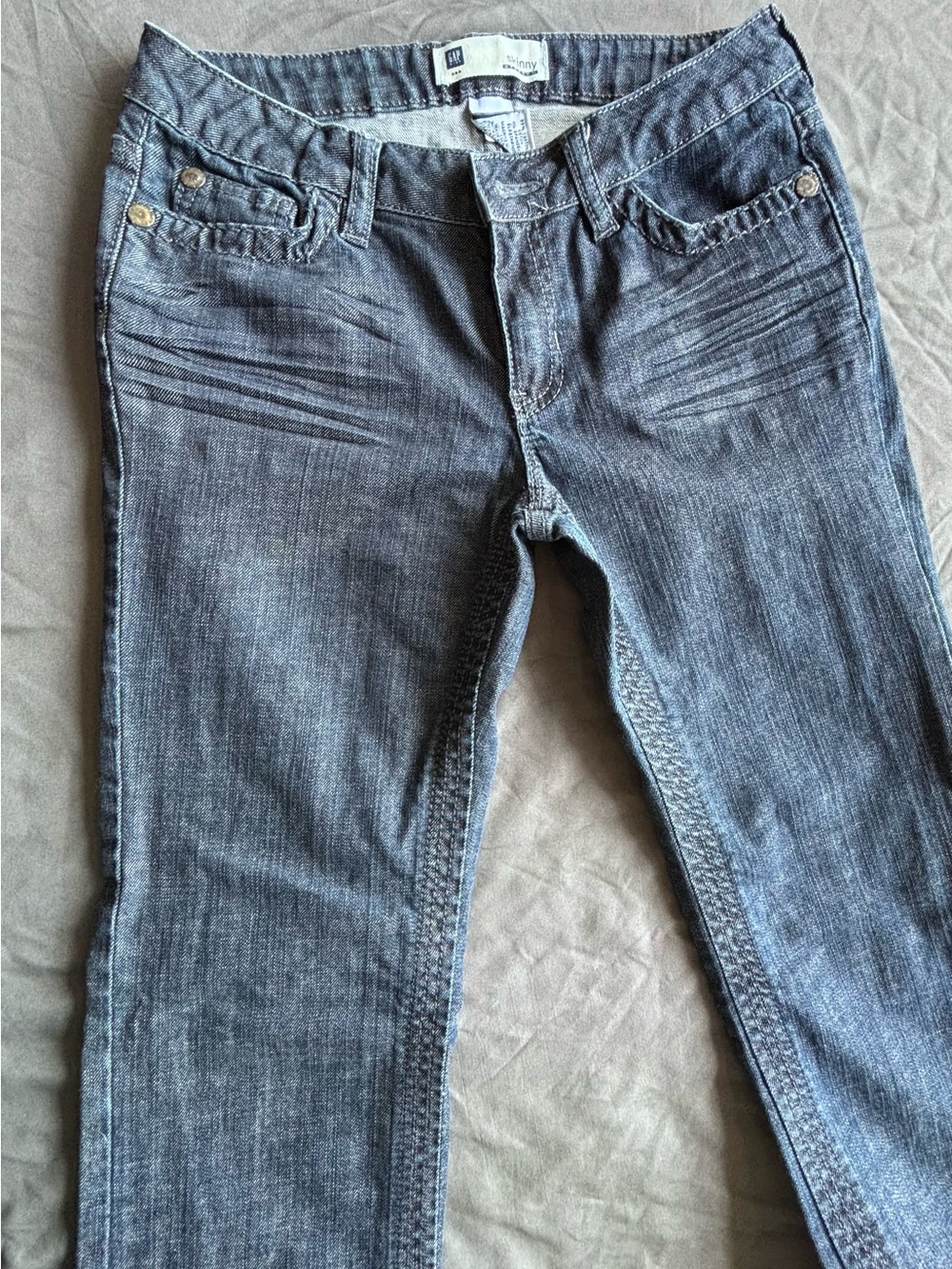 GAP Gray Wash Straight Leg Jeans